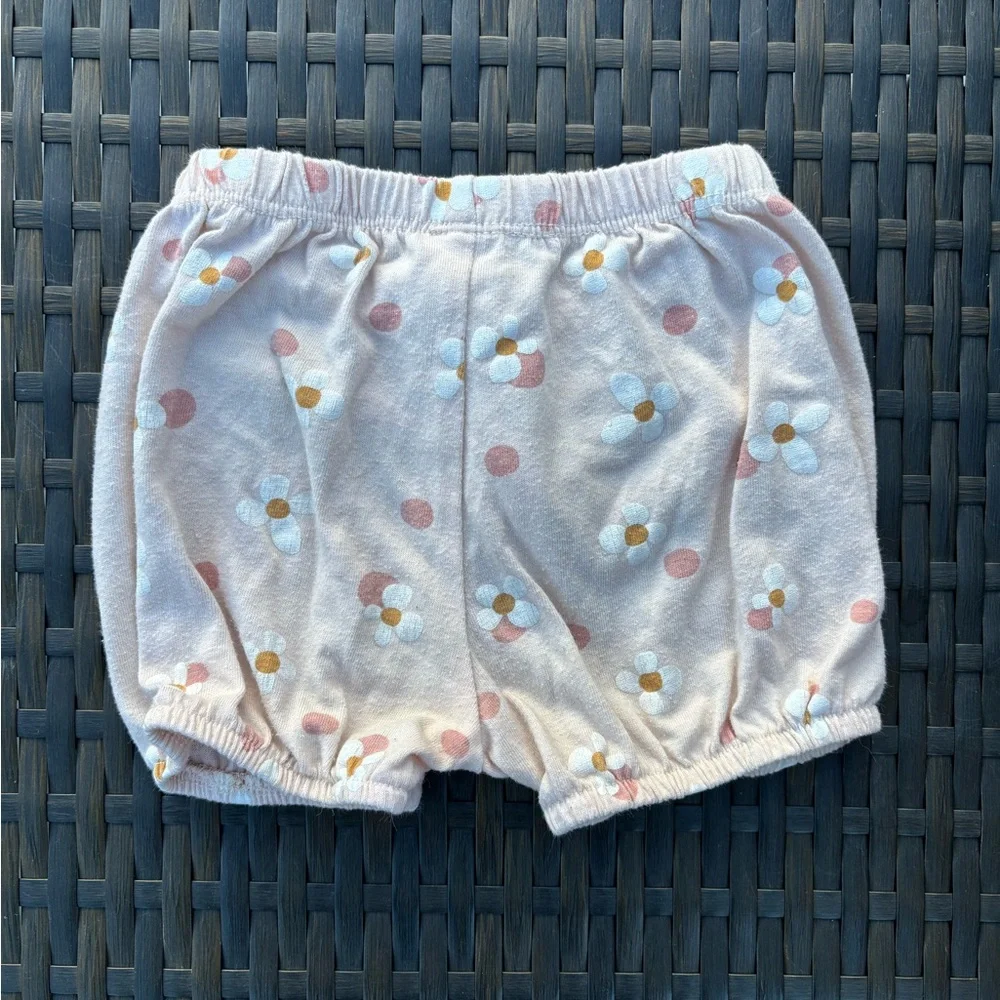 Floral Print Kids Shorts with Bow